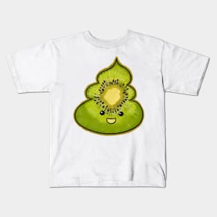 Kiwi Poop Emoji Kids T-Shirt